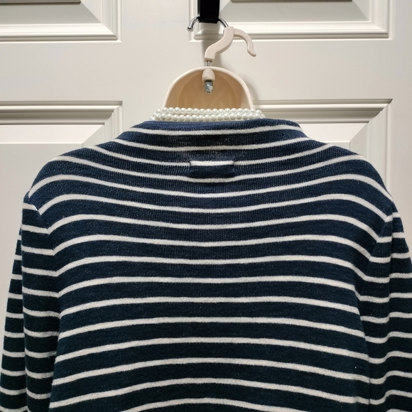 Madewell Navy and White Striped Sweatshirt size XL - Picture 3 of 10